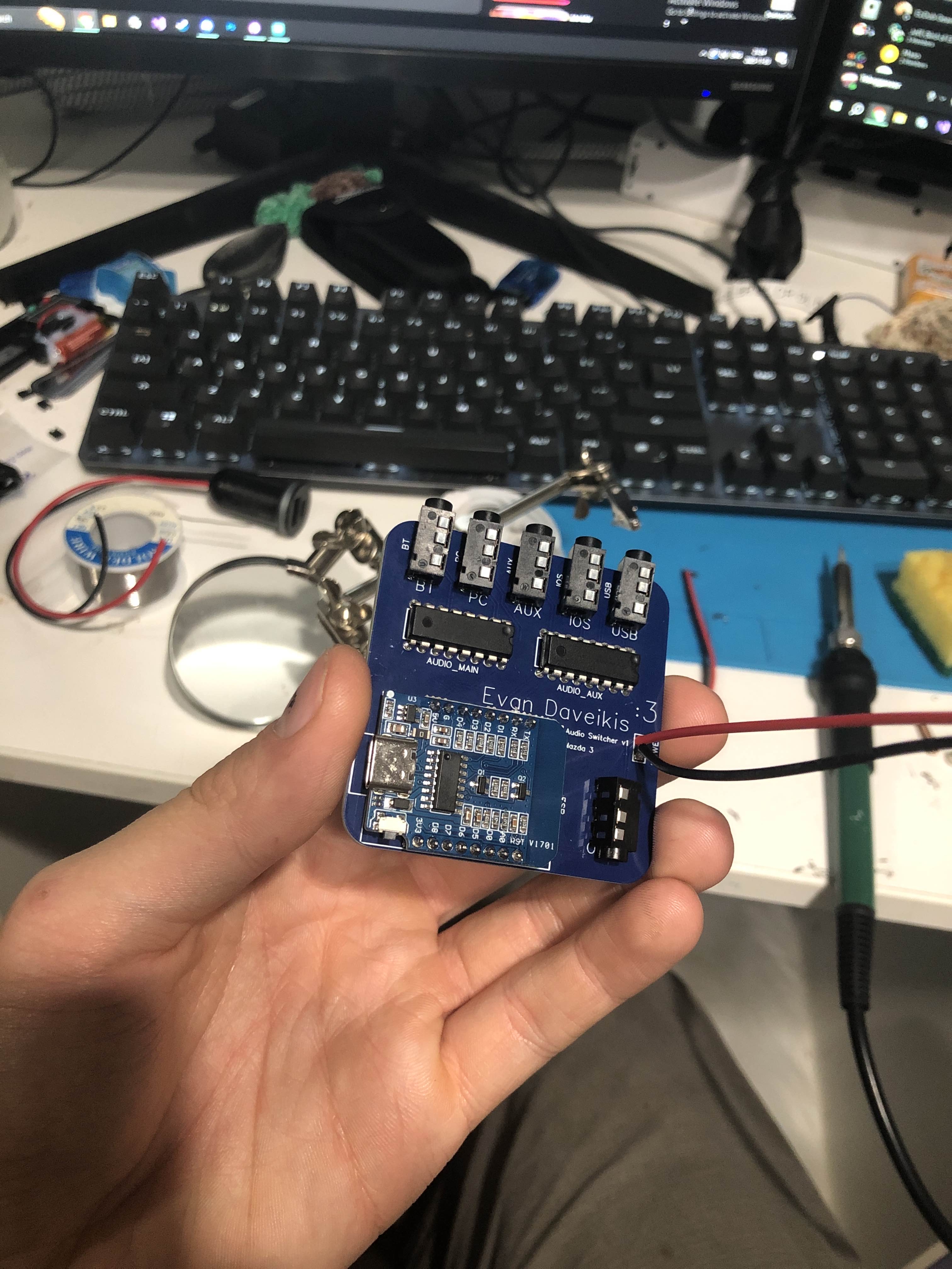 PCB with all components soldered to it