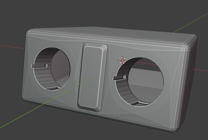 3D model of button mount