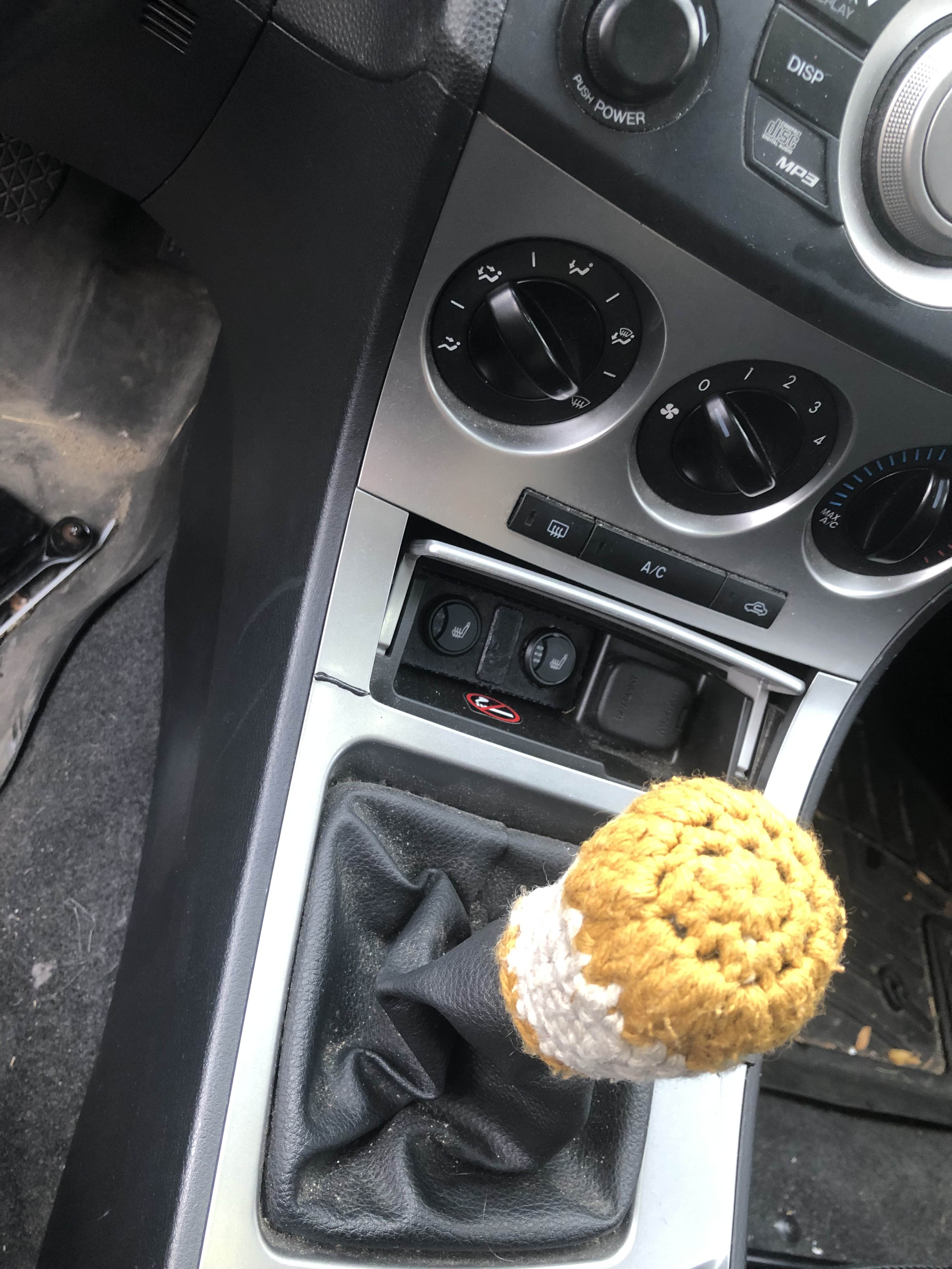 Buttons installed in car fully