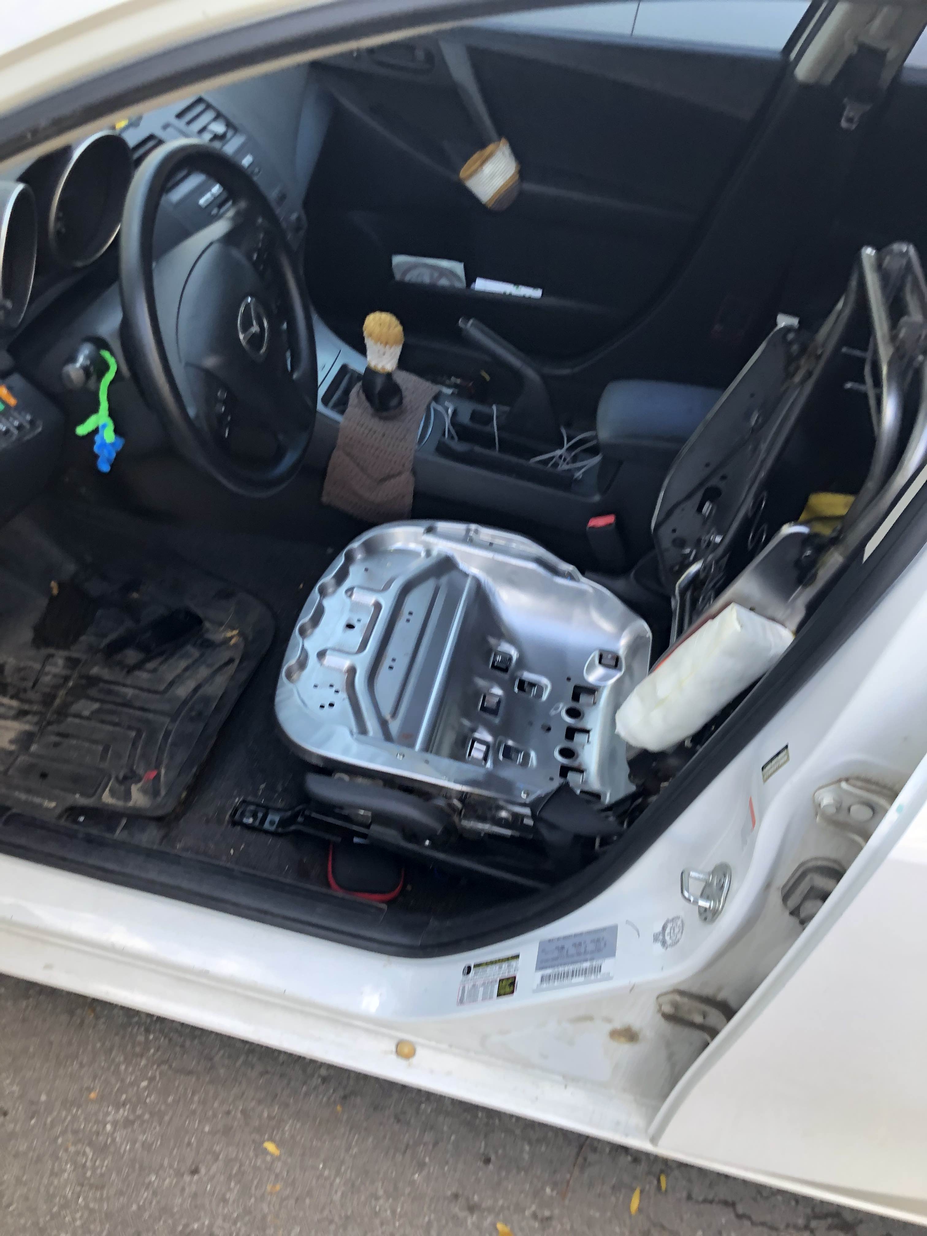 Frame of a seat installed in the car