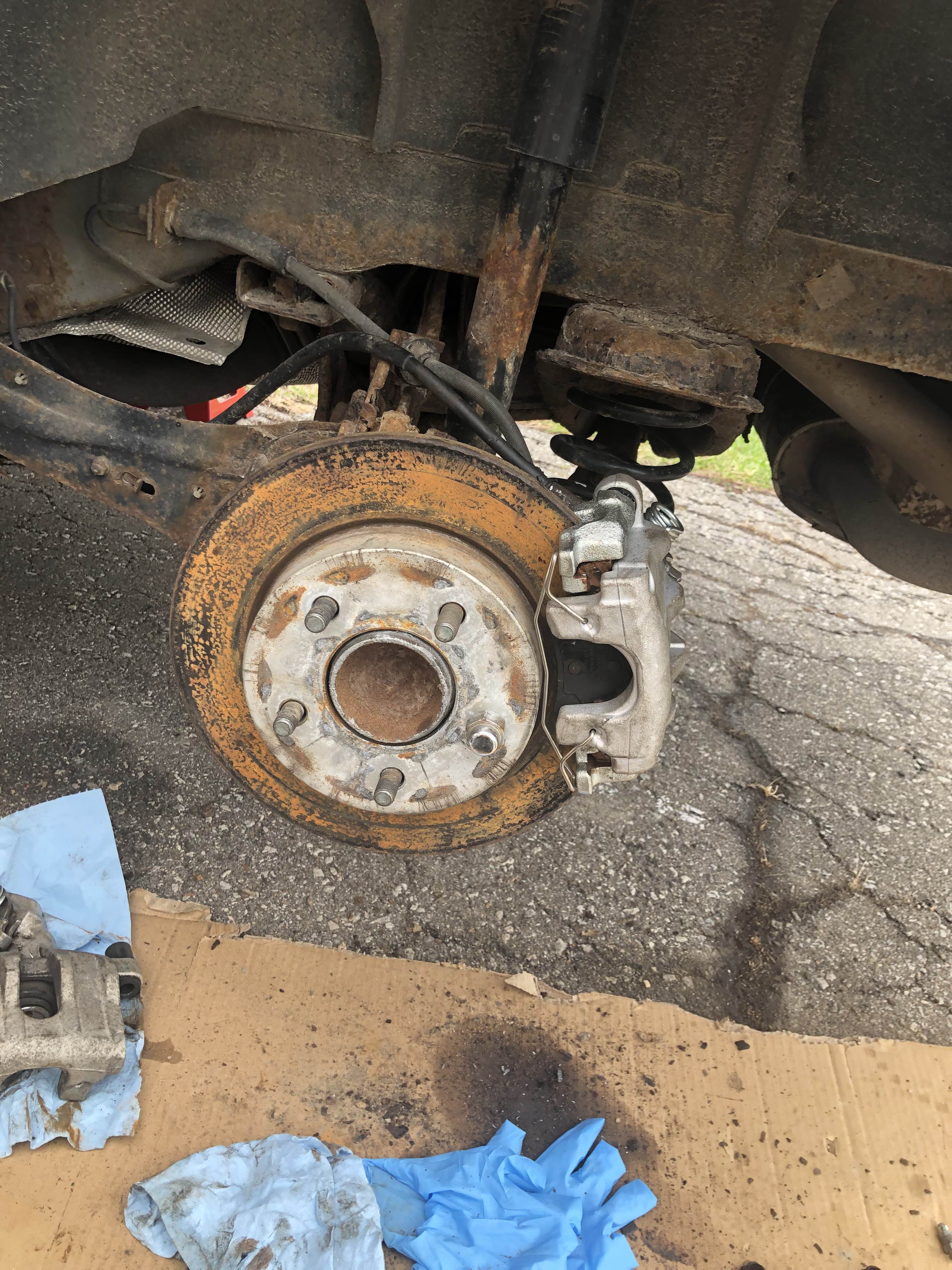 New caliper fully installed