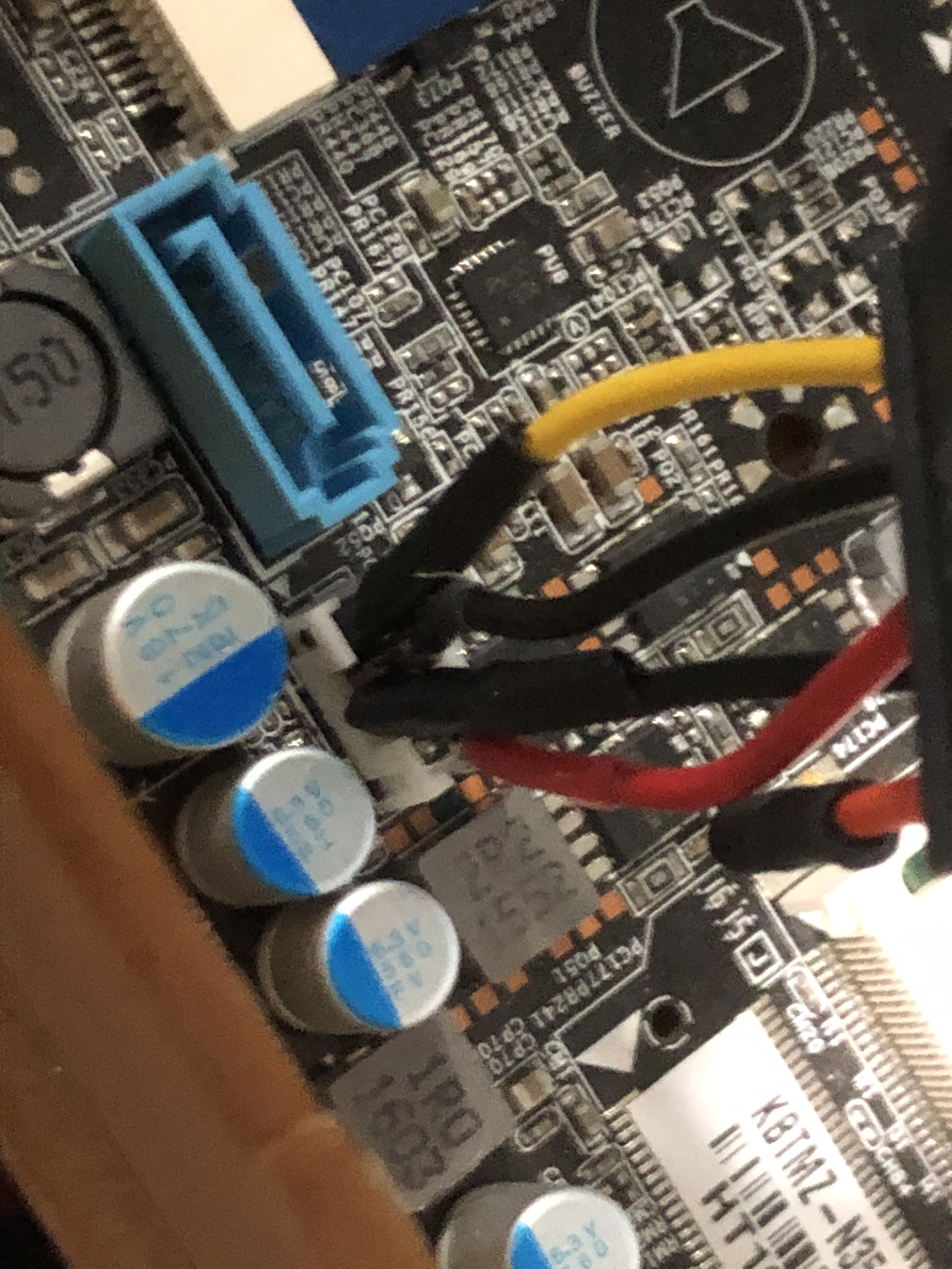 Wires connected to pins