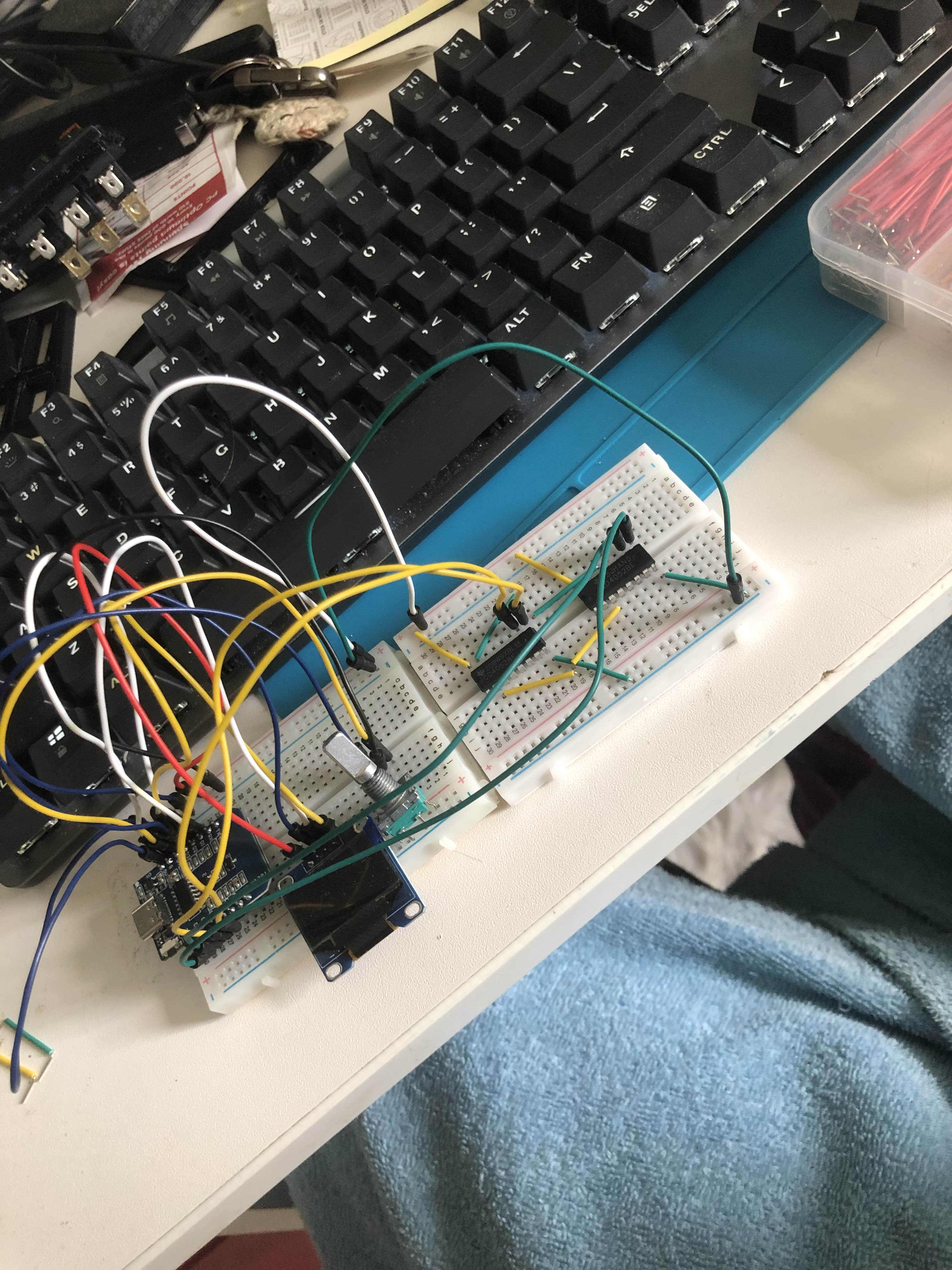 A bunch of wires and chips