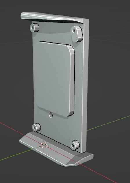 Second version of mounting in Blender