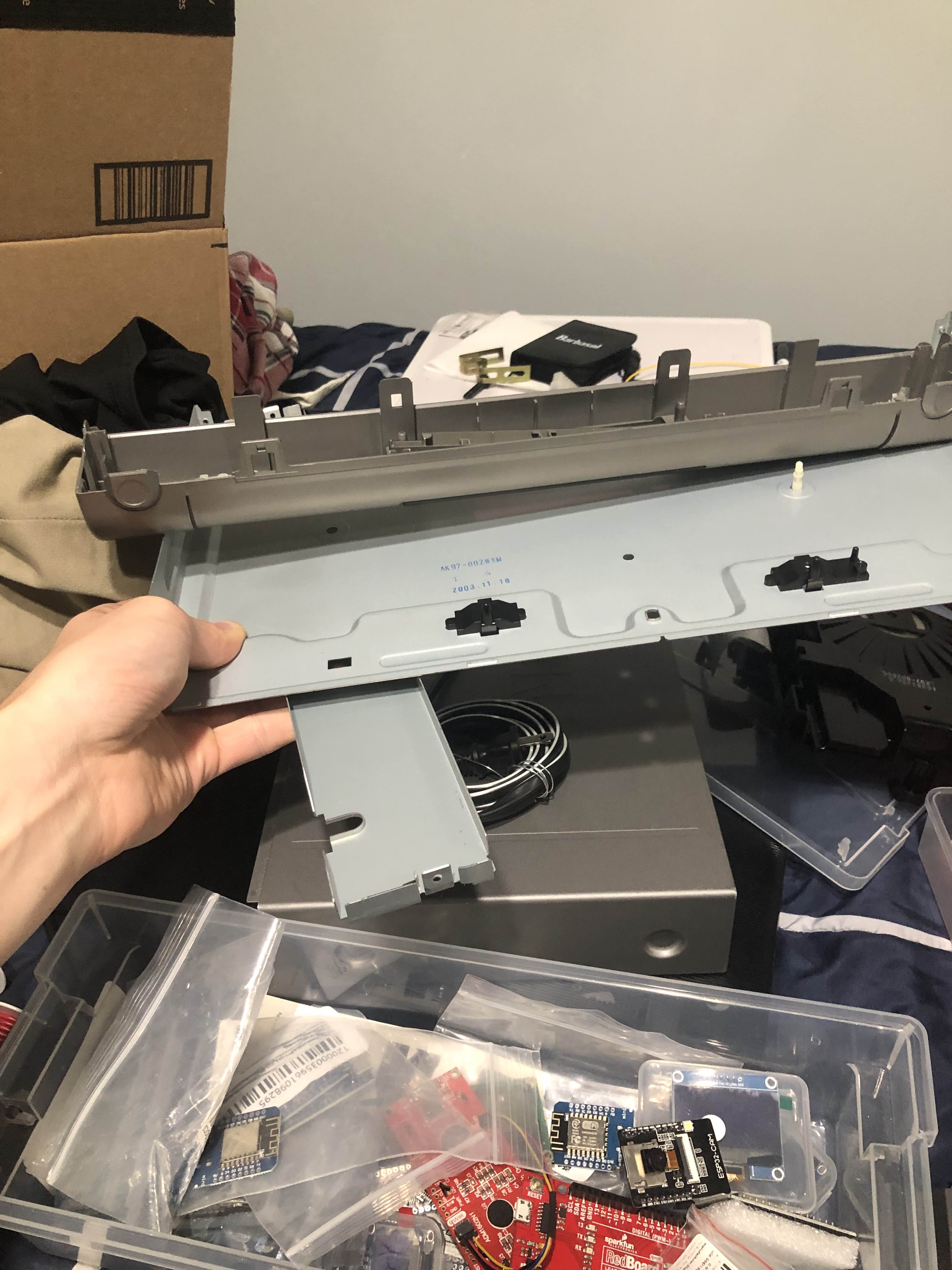 Taken apart CD player