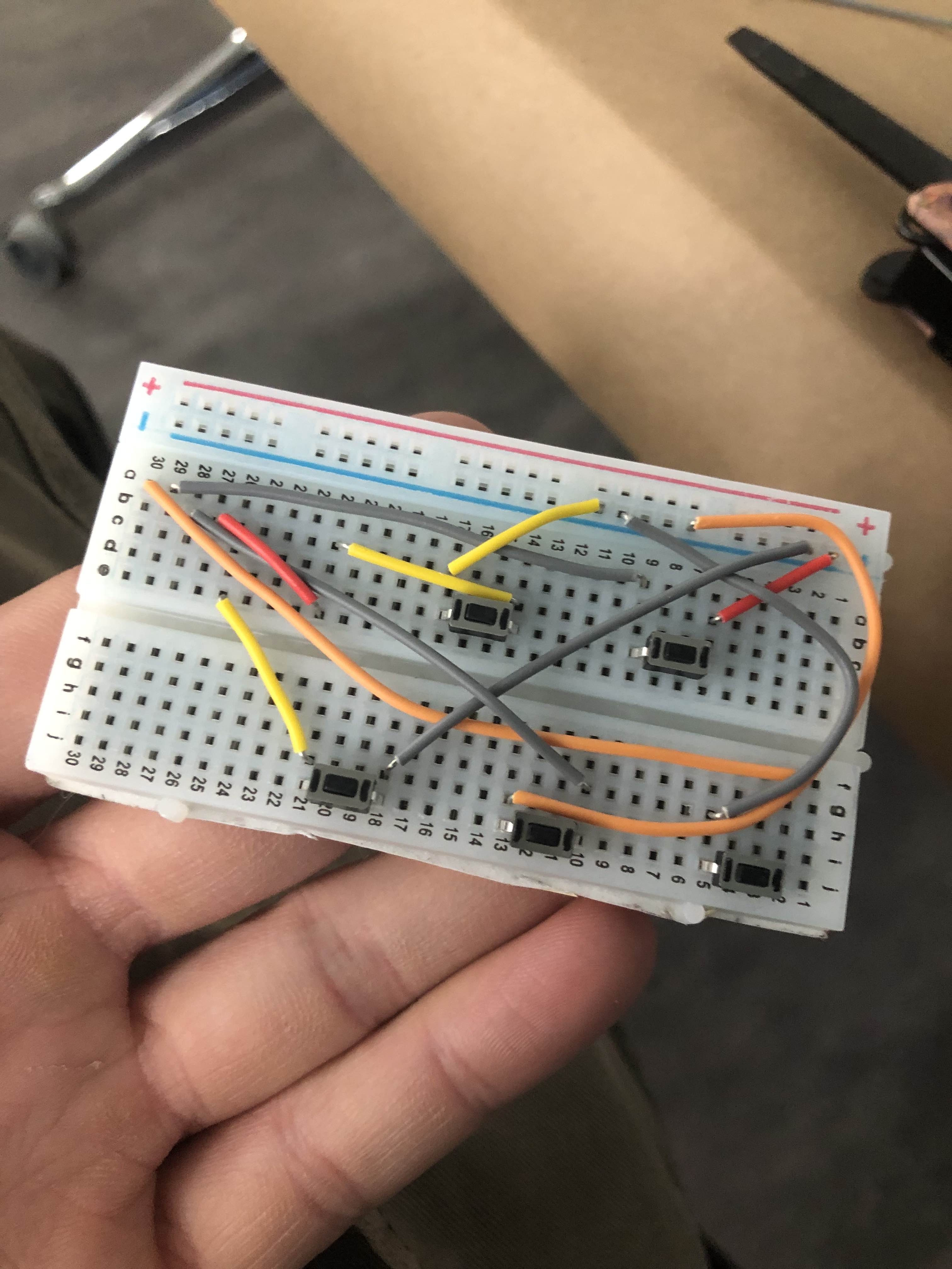 Breadboard with switches