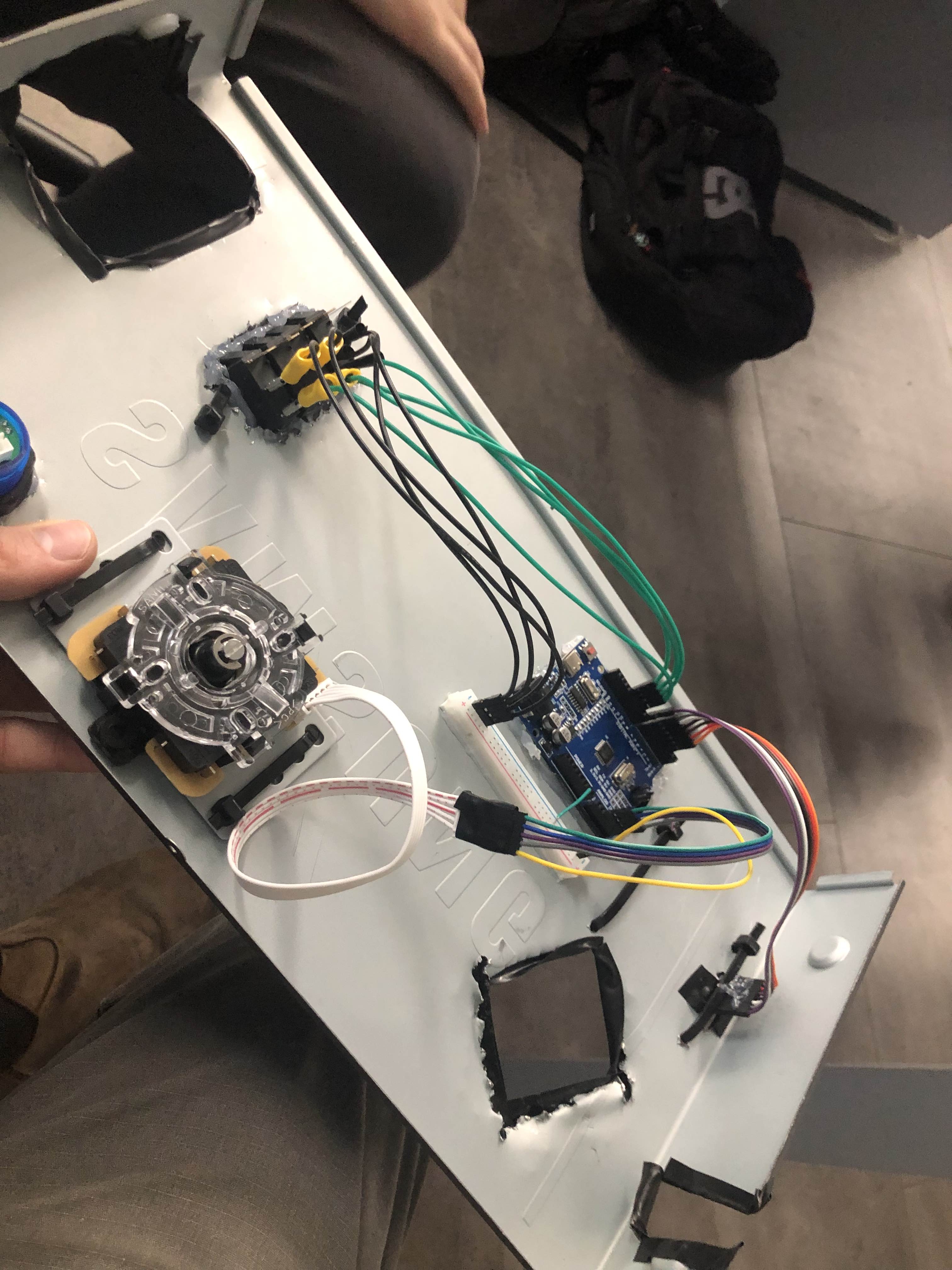 Top cover of instrument with parts attached