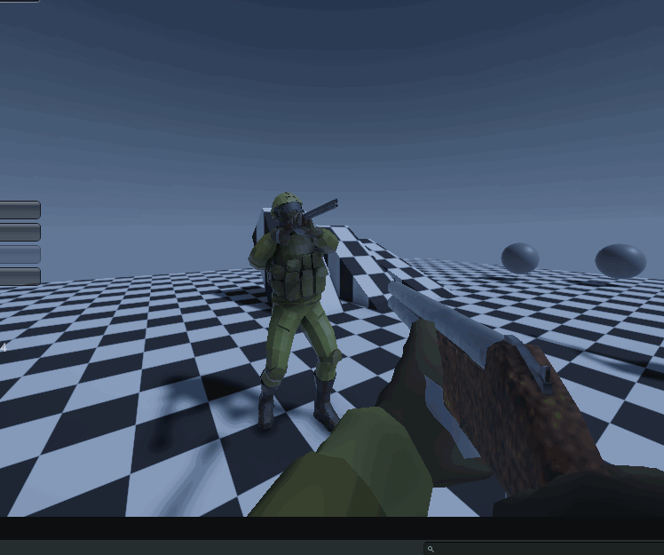 Gif of a player looking around and playing animations