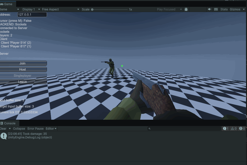 Gif showing player needing to lead shots