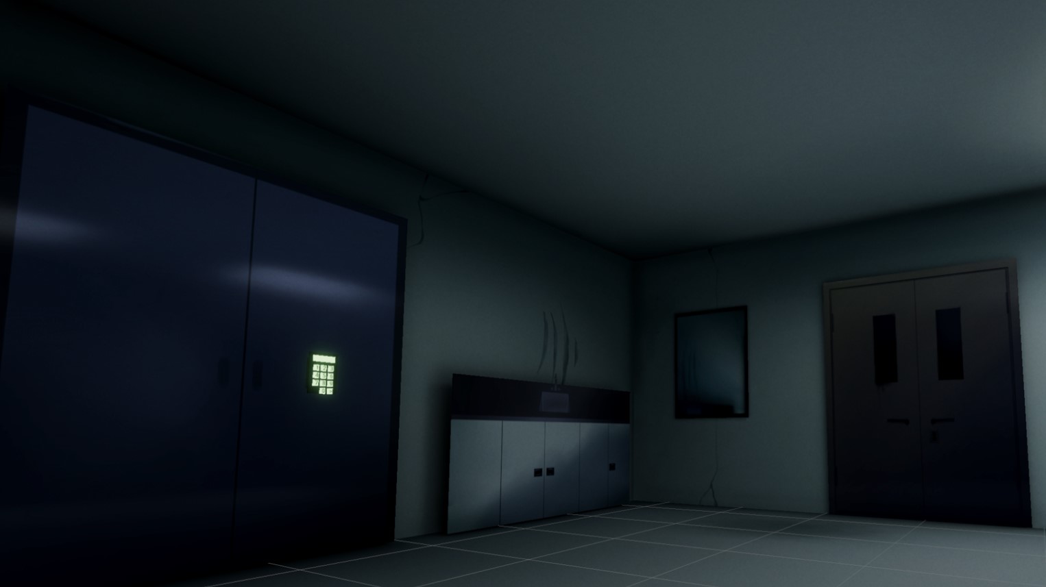 Main menu of game with a hospital room in background