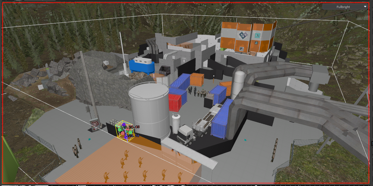 View of the level on the Hammer editor