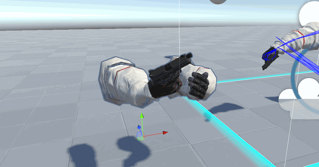 FPS arms and gun moving with VR controller in Unity