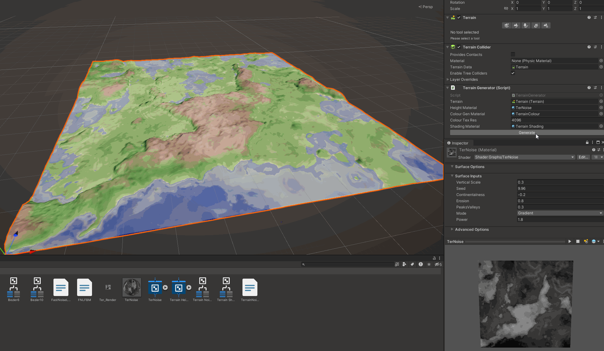 Procedural terrain being generated