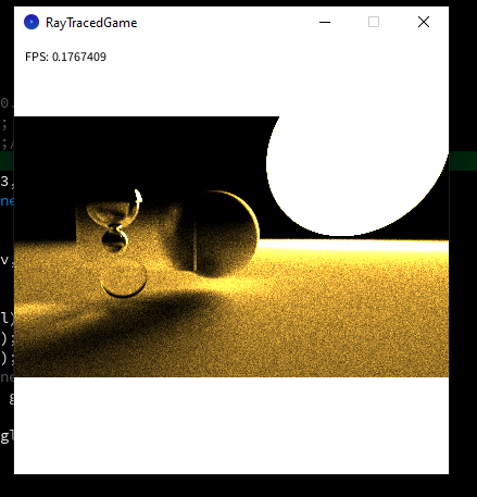 Small ray-traced image with spheres, boxes, and a big light